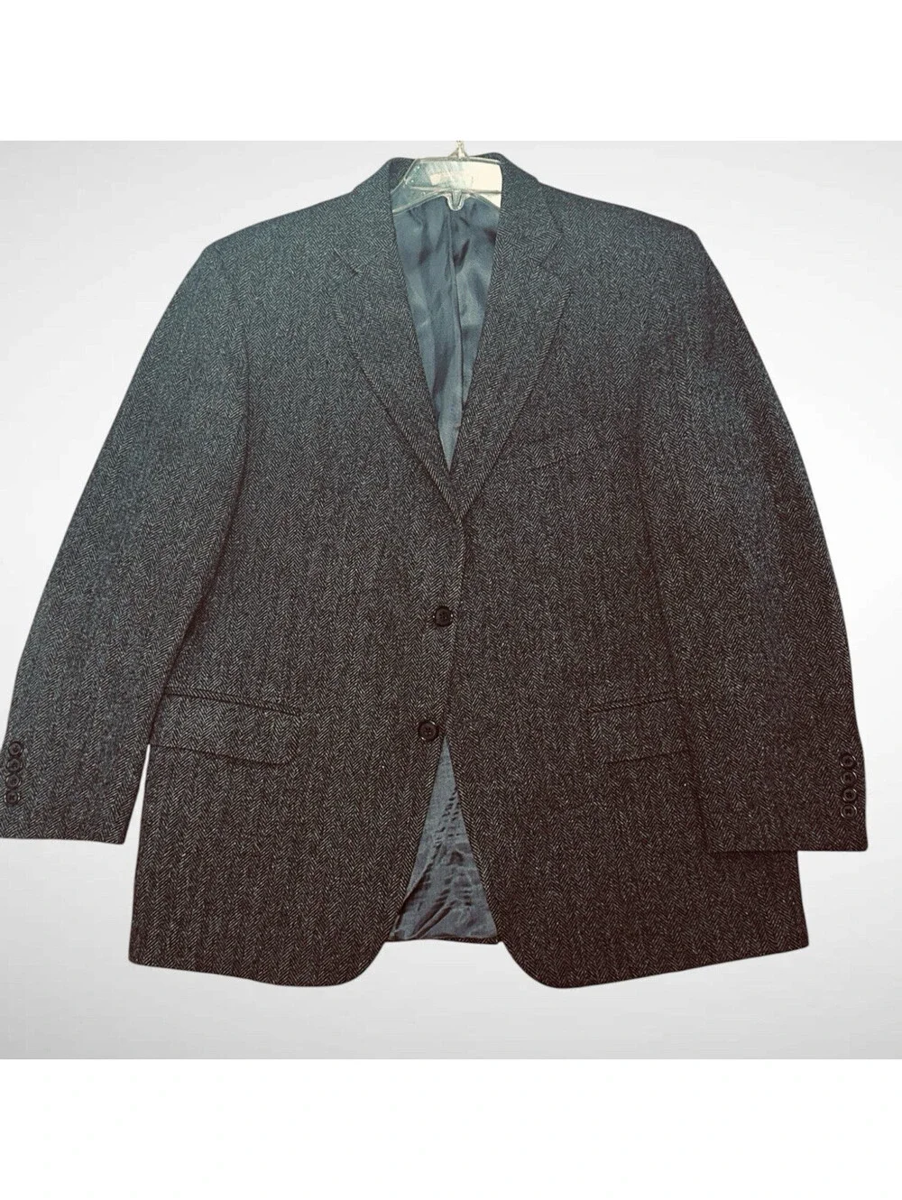 Vintage Brooks Brother 346 Dark Gray Herringbone 44S Men’s Blazer Sports Coat